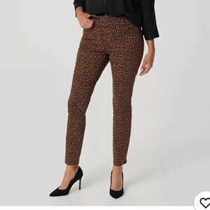 Belle by Kim Gravel triple Lux Leopard Print Ankle Jeans